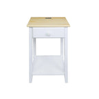 Table de chevet en bois massif 1 tiroir avec ports USB