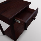 Table de chevet en bois massif 1 tiroir avec ports USB