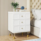 Table de chevet avec 3 tiroirs, table d'appoint de chambre haute avec rangement pour chambre à coucher, salon