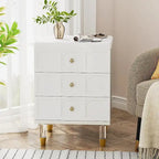 Table de chevet avec 3 tiroirs, table d'appoint de chambre haute avec rangement pour chambre à coucher, salon