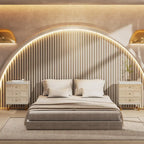 Table de chevet avec 3 tiroirs, table d'appoint de chambre haute avec rangement pour chambre à coucher, salon