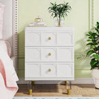 Table de chevet avec 3 tiroirs, table d'appoint de chambre haute avec rangement pour chambre à coucher, salon