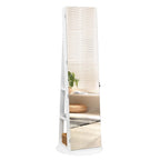 Coiffeuse-armoire à bijoux pivotante à 360° avec miroir pleine longueur - S.O.