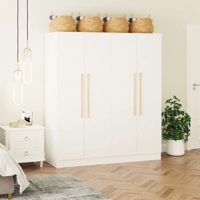 Grande armoire de chambre à coucher 4 portes