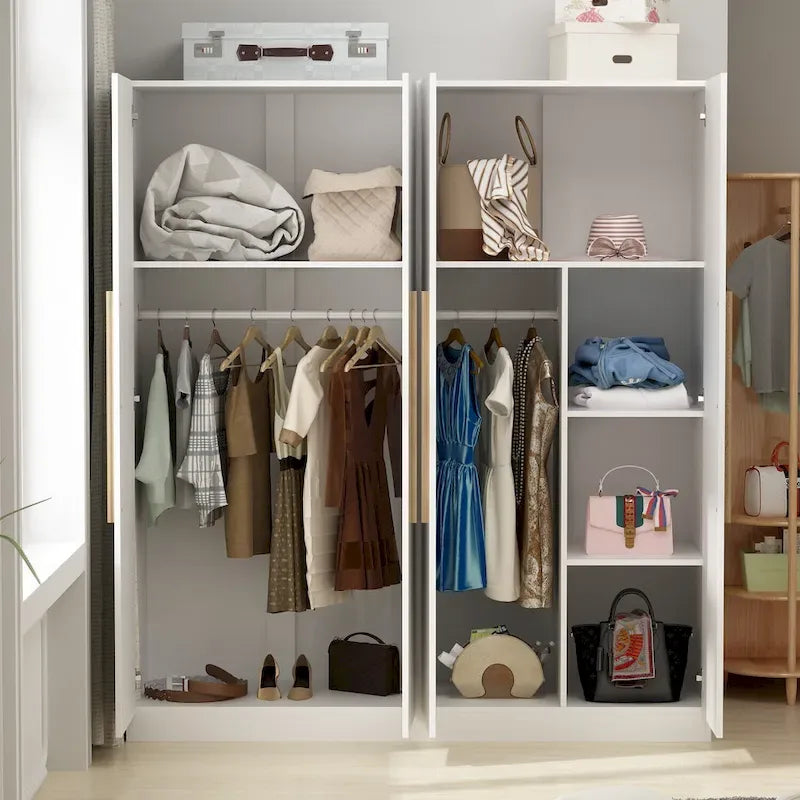 Grande armoire de chambre à coucher 4 portes