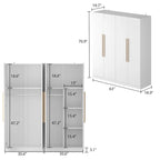 Grande armoire de chambre à coucher 4 portes