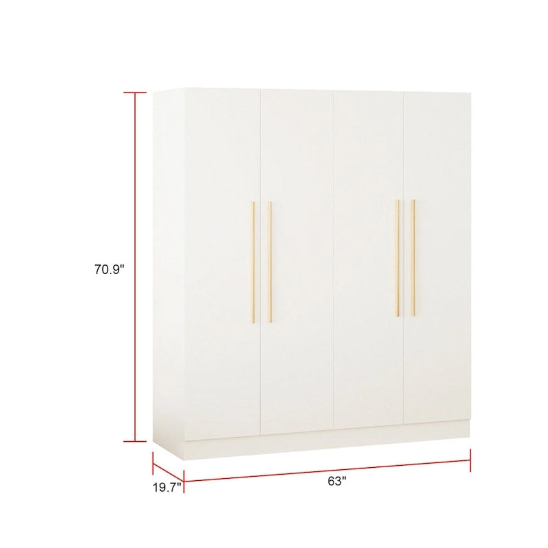 Grande armoire de chambre à coucher 4 portes