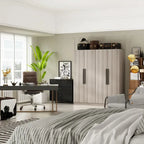 Grande armoire de chambre à coucher 4 portes