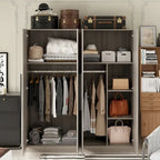 Grande armoire de chambre à coucher 4 portes
