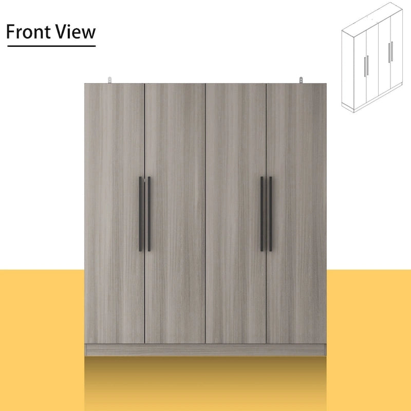 Grande armoire de chambre à coucher 4 portes