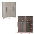 Grande armoire de chambre à coucher 4 portes