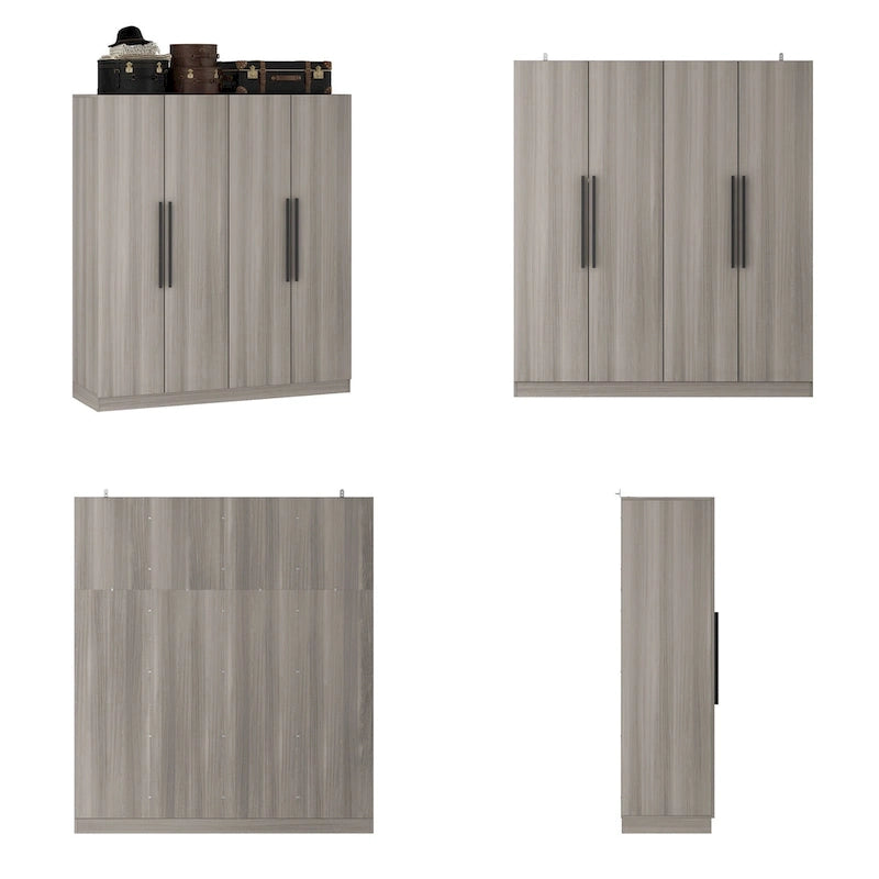 Grande armoire de chambre à coucher 4 portes