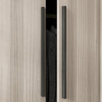 Armoire moderne autoportante en bois massif avec étagères de rangement