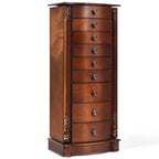 Grande boîte de rangement à bijoux en bois - 17 x 12 x 39.5 (L x l x H)