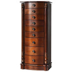 Grande boîte de rangement à bijoux en bois - 17 x 12 x 39.5 (L x l x H)