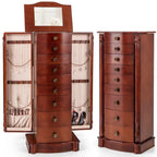 Grande boîte de rangement à bijoux en bois - 17 x 12 x 39.5 (L x l x H)