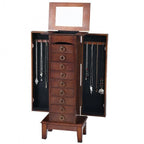 Organisateur de rangement pour bijoux en bois avec 6 tiroirs - 10,5 x 15,8 x 40 (P x L x H)