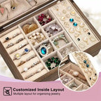 Boîte à bijoux pour femmes - 7P x 10L x 4,8H