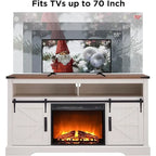 Meuble TV Cheminée de Ferme, Meuble Multimédia, Console Multimédia