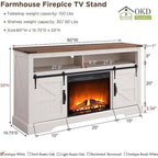 Meuble TV Cheminée de Ferme, Meuble Multimédia, Console Multimédia