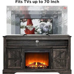 Meuble TV Cheminée de Ferme, Meuble Multimédia, Console Multimédia