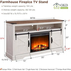 Meuble TV Cheminée de Ferme, Meuble Multimédia, Console Multimédia