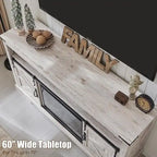 Meuble TV Cheminée de Ferme, Meuble Multimédia, Console Multimédia