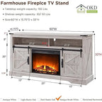 Meuble TV Cheminée de Ferme, Meuble Multimédia, Console Multimédia