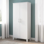Armoire de rangement haute avec portes et étagères