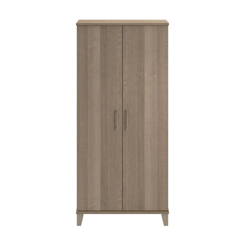 Armoire de rangement haute avec portes et étagères