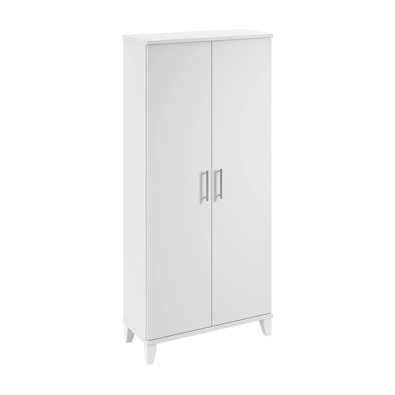 Armoire de rangement haute avec portes et étagères