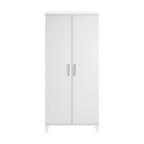 Armoire de rangement haute avec portes et étagères