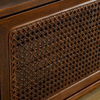 Meuble TV moderne en rotin pour téléviseur 65 pouces