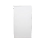 Bahut/Meuble de classement contemporain 3 portes aspect bois blanc