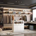 Vitrine avec plateau en verre trempé et rangement verrouillable – 39,4