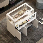 Vitrine avec plateau en verre trempé et rangement verrouillable – 39,4