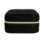 Boîte de rangement de bijoux de voyage en tissu - 7,1L x 3,9l x 2,0H