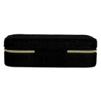 Boîte de rangement de bijoux de voyage en tissu - 7,1L x 3,9l x 2,0H