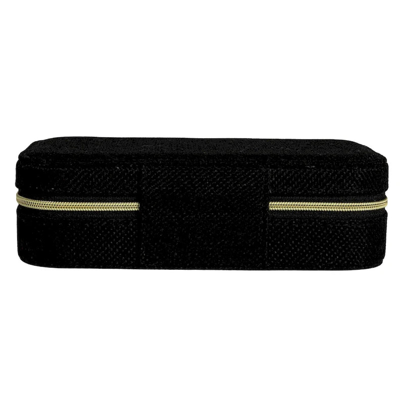 Boîte de rangement de bijoux de voyage en tissu - 7,1L x 3,9l x 2,0H