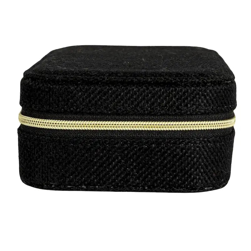 Boîte de rangement de bijoux de voyage en tissu - 7,1L x 3,9l x 2,0H