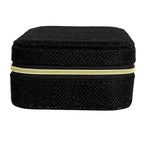 Boîte de rangement de bijoux de voyage en tissu - 7,1L x 3,9l x 2,0H