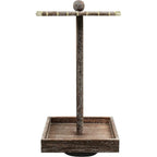Organisateur de bijoux rotatif en bois - P