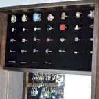 Armoire à bijoux pivotante à 360° avec miroir pleine longueur