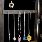 Armoire à bijoux pivotante à 360° avec miroir pleine longueur