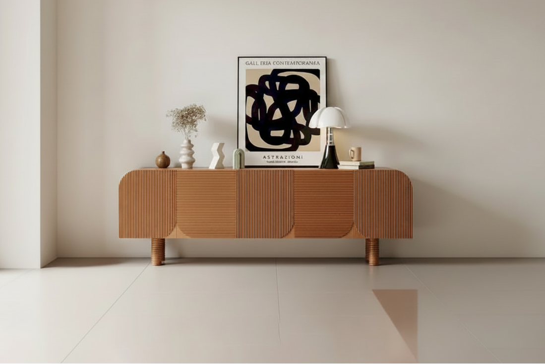 Wood Sideboard Hero Banner - More Bottom Space